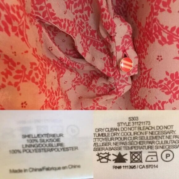 Tory Burch 100% Silk ‘Lisa’ Floral Blouse 2 - Picture 4 of 5